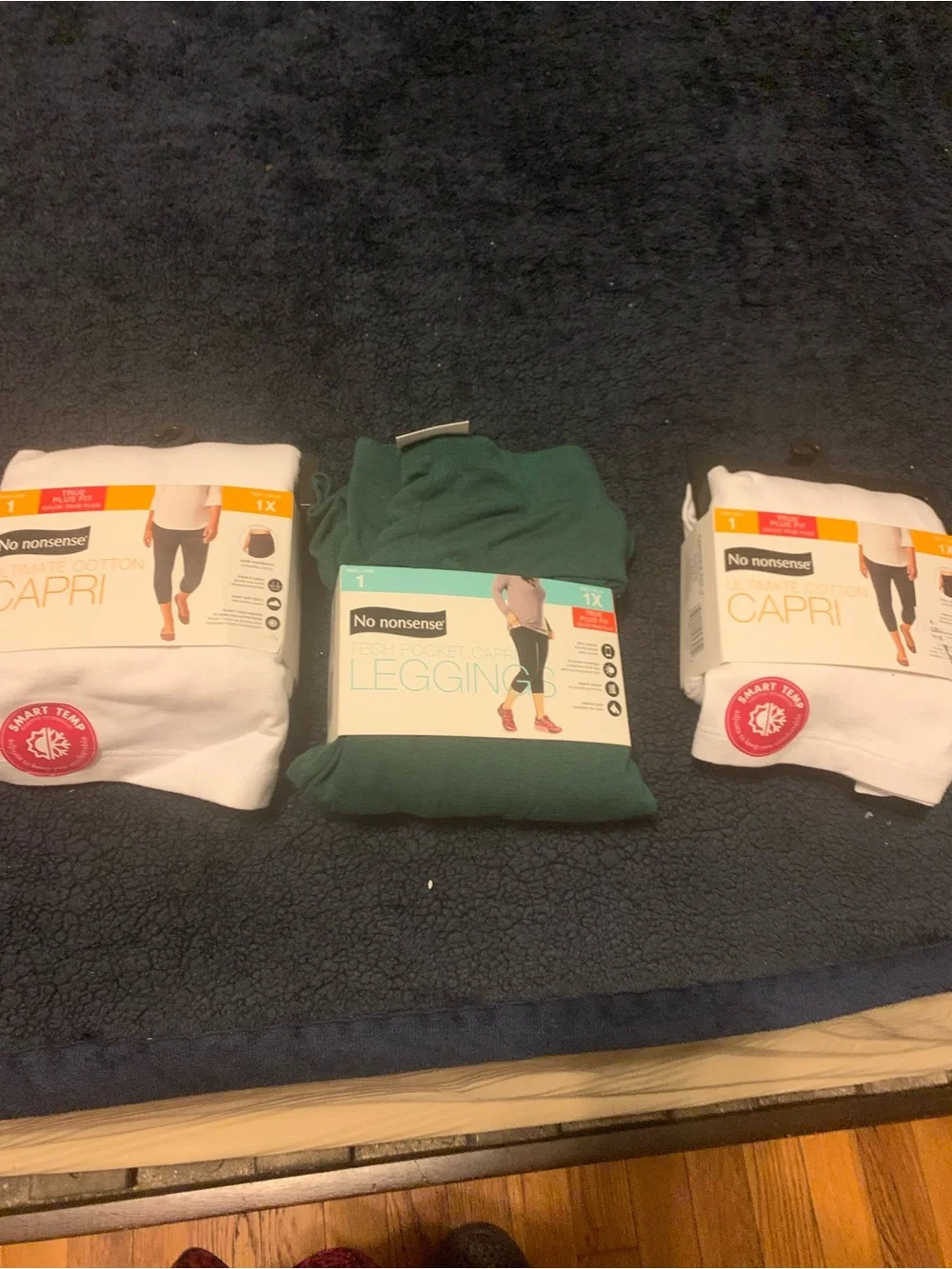 No Nonsense Women's Capri & Legging Pack - White and Green